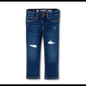 Baby girl’s lace repair skinny jeans